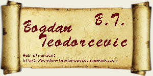Bogdan Teodorčević vizit kartica